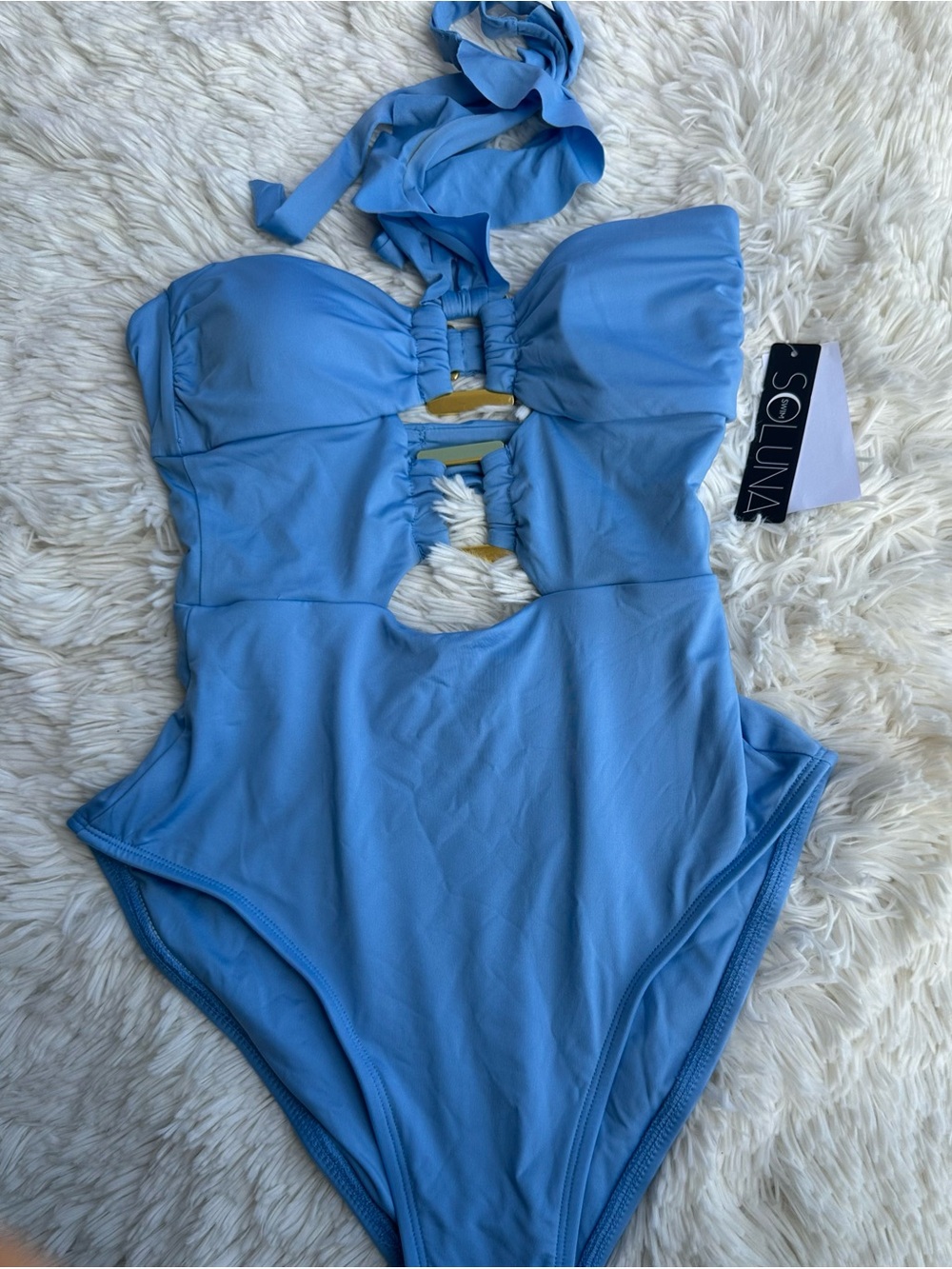 Soluna Light Blue One-Piece Cutout Swimsuit